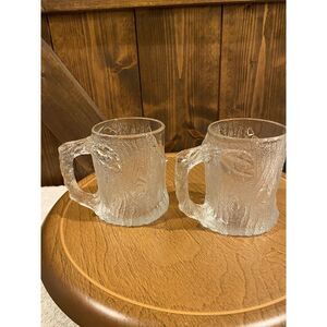 McDonald's Flintstones Treemendous Clear‎ Glass Cup/Mug -Roc Donalds 1993 Set 2